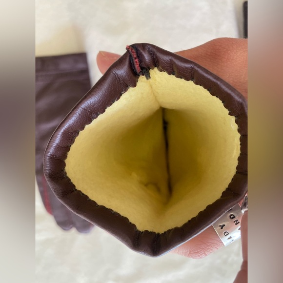 Brown Faux Leather Lined Driving Gloves 1 Long 1 Short 2 Pairs OSFM - Picture 3 of 9